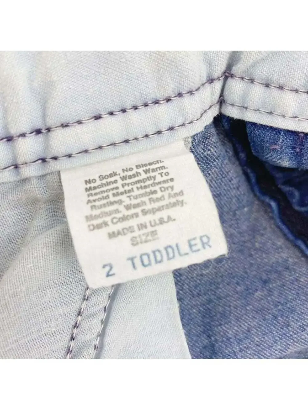Vintage OshKosh B’Gosh Vestbak Denim Overalls 2T Made in USA